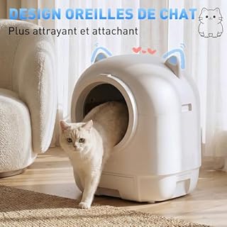 JUMMICO Litiere pour Chat autonettoyante, 90L XXL litiere Chat autonettoyante, Double système Anti-Odeur et systèmes de sécurité Multiples, contrôle à Distance Via APP, idéal pour foyers Multi-Chats