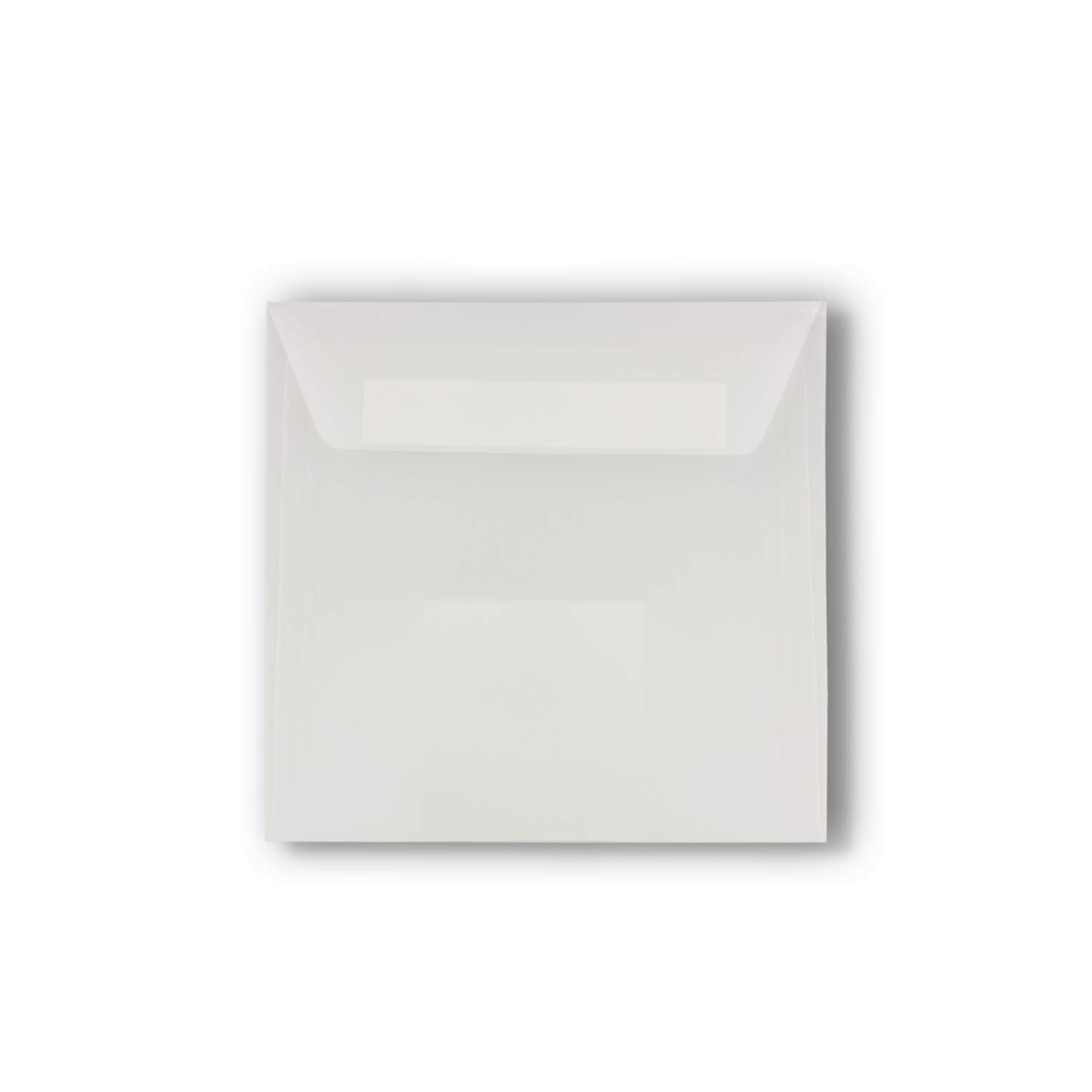 200x Quadratische Brief-Umschläge ohne Fenster in Transparent Weiß - 15,5 x 15,5 cm - Haftklebung - Für Hochzeits-Karten, Einladungskarten und mehr - Serie FarbenFroh