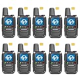 Global Lifetime Free Rapid Walkie Talkies Unlimited Range 4G LTE PoC(Push-to-Talk Over Cellular) Radios Nationwide PTT Two Way Radios Long Distance for Family, Logistics, Company (6 to 10PCS, 10)