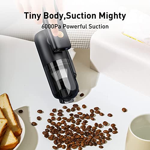 Aspirateur à Main, aspirateur de Voiture Pliable à 180 ° avec Batterie de 4000 mAh, Outil de Nettoyage à Brosse légère pour la Maison, la Cuisine, Le Bureau, la Voiture, équipé d'une lumière LED - Image 3