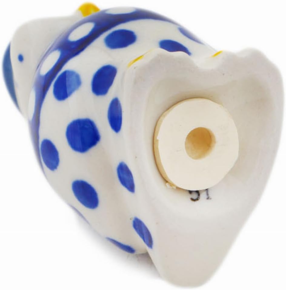 Polmedia Polish Pottery Pepper Shaker UNIKAT - Dot Around Pattern Handmade in Boleslawiec Poland by Ceramika Artystyczna + Certificate of Authenticity