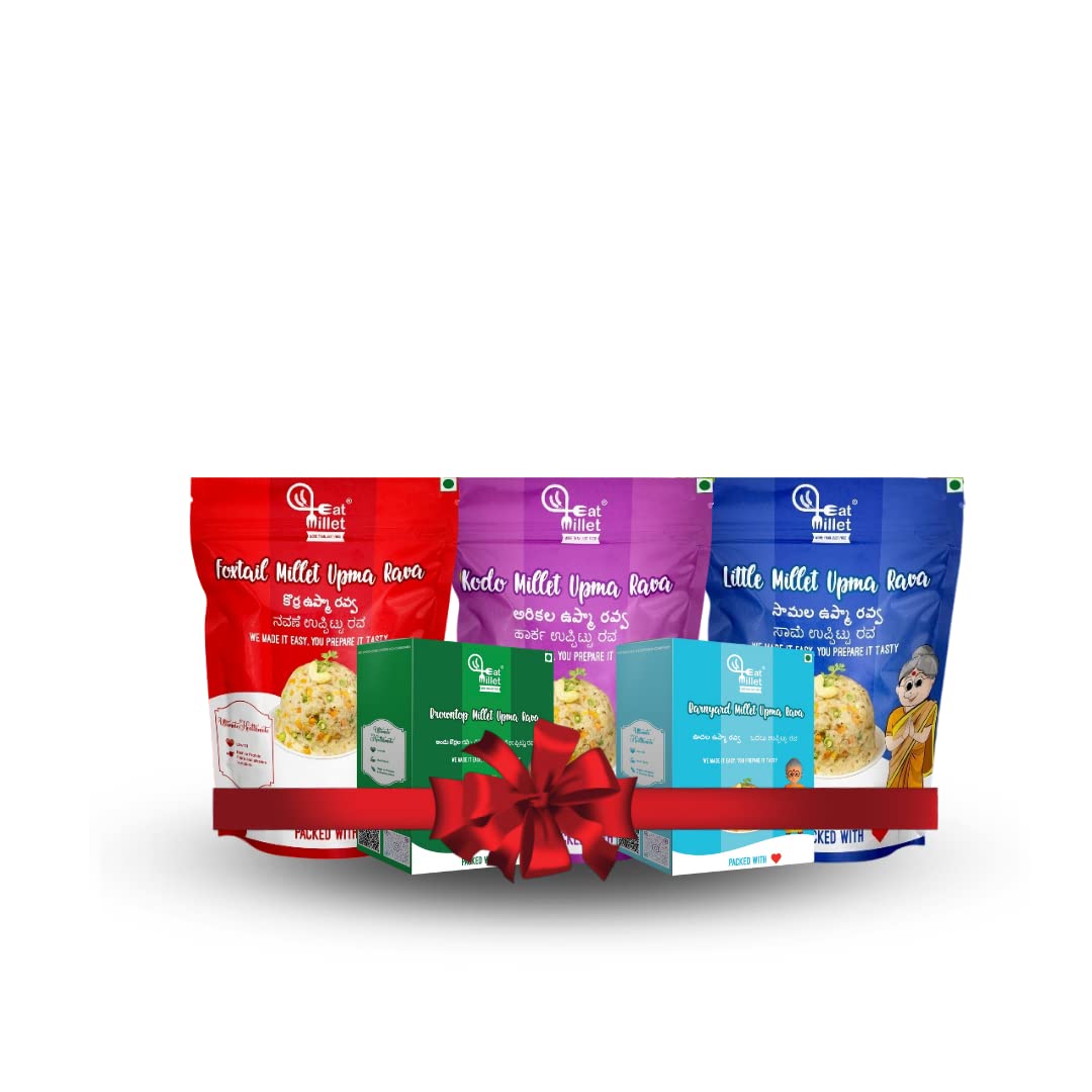 Eat Millet Siridhanya Millet Upma rava Combo Pack of 5 | Unpolished Millet upma rava | Positive Millets| Kodo, Foxtail, Little, Barnyard, proso Millet Upma rava (B0BW7CF2VP) Amazon Price History, Amazon Price Tracker