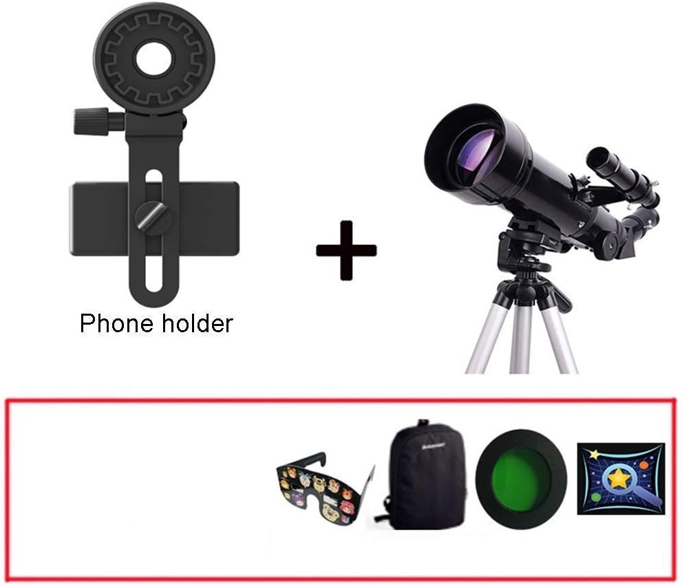 Telescopes for Adults Kids Astronomy Beginners 70mm Astronomical Telescopes with Tripod Refractor Telescope and Carrying