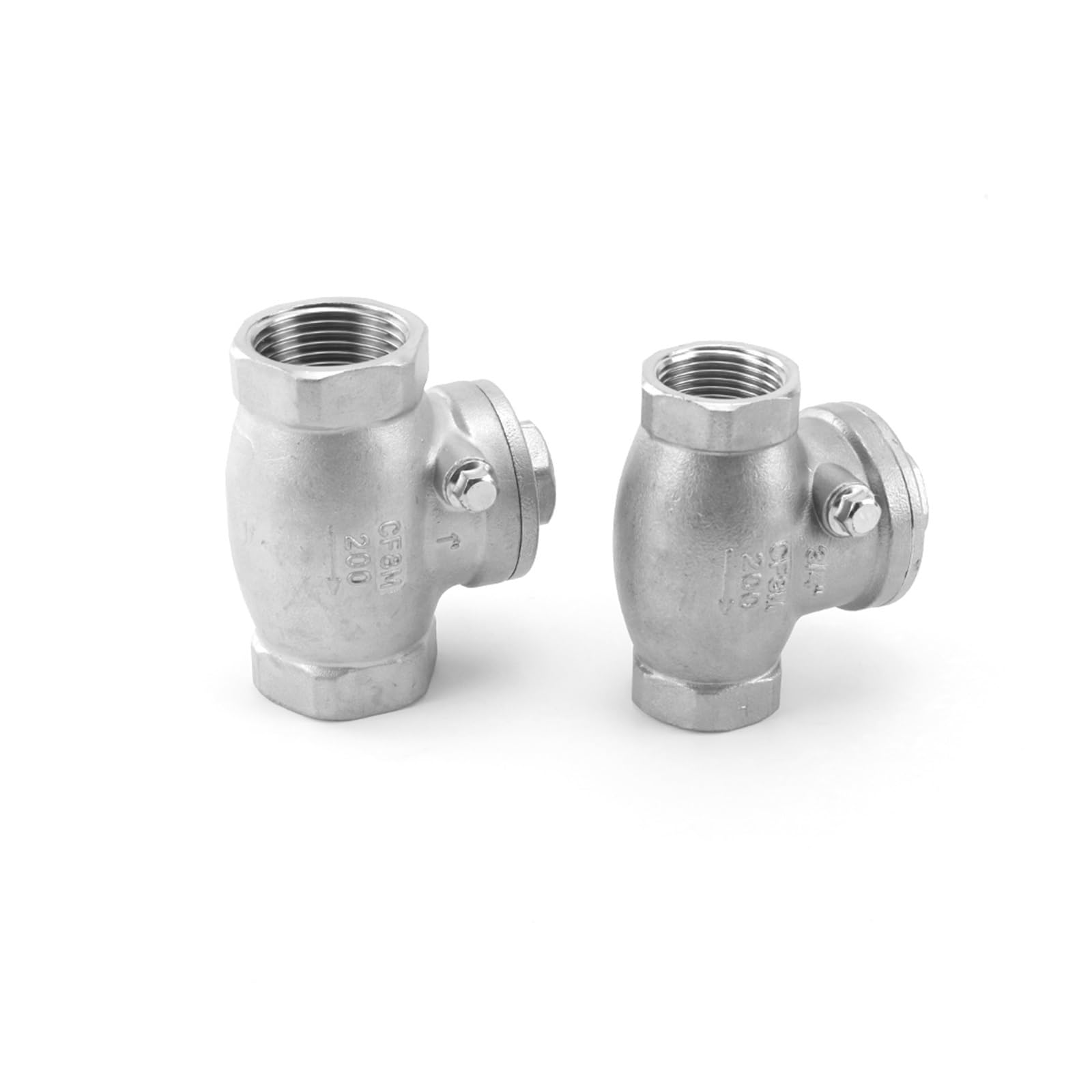 Valvola di ritegno, valvola di Non Ritorno, 1/2" 3/4" 1" 1-1/4" Valvola di ritegno Orizzontale in Acciaio Inossidabile 304 Filettatura Femmina Non Ritorno(1 inch)