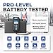 Car Battery Tester 12V 24V 100-2000CCA Lead-Acid Battery, TOPDON BT300P Alternator Tester, Load Tester, with Built-in Printer, Spark Free Metal Clamps, Automatic Reverse Polarity Protection