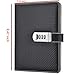 JunShop Retro Secret Lock Diary Journal with Lock for Adult Pu Leather Writing Diaries (Black)