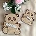 Custom Panda Bear Baby Announcement Sign, Personalized Baby Name Sign, Wood Birth Stat, Baby Sign for Hospital, Photography Photo Prop, Shower Gift, Bear Nursery Sign