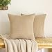 EMEMA Funda de Cojín Fundas de Almohada Corduroy Cojines Granulado Moderno Solid Suave para Sofá Silla Cama Sala de Estar Protectores Dormitorio Salon Hogar Habitacion 2 Piezas 40x40cm Heart Wood