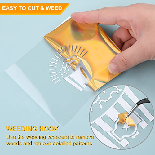 Arhiky Htv Heat Transfer Vinyl Bundle:70 Pack-Includes 68 Pack Assorted Colors Sheets And 2 Sheets Teflon, Iron On Vinyl For Diy T-Shirt, With Accessories Tweezers #TOP2