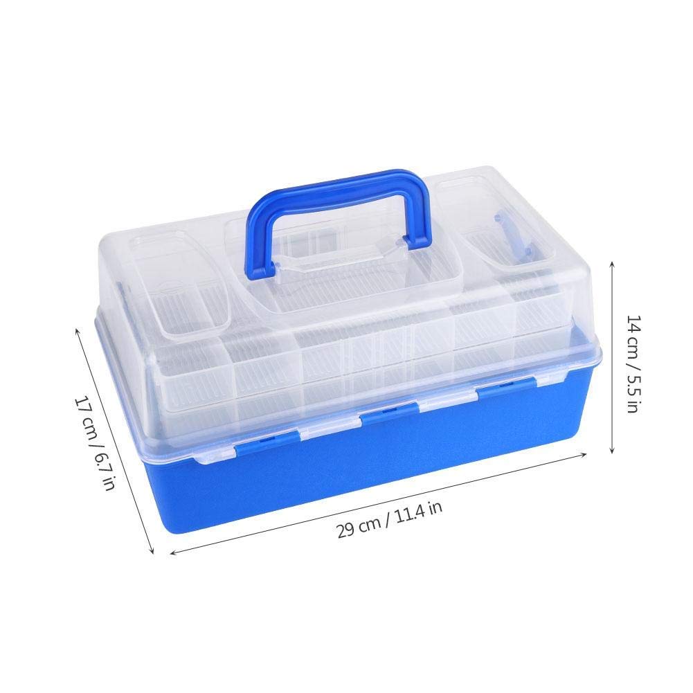 Caja de Aparejos de Pesca Caja de Aparejos de Pesca de 3 Capas Señuelo Giratorio Gancho Bait Kit Gran Almacenamiento para señuelos Ganchos