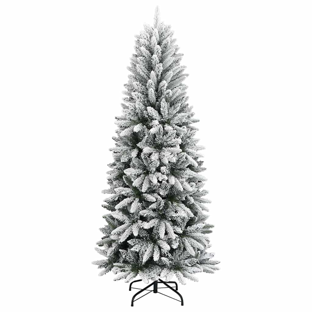 Künstlicher Weihnachtsbaum, weiß, 180 cm | Konische Zweige mit Gelenken, warme LED-Lichter, PVC und Stahl, für Innen und Außen