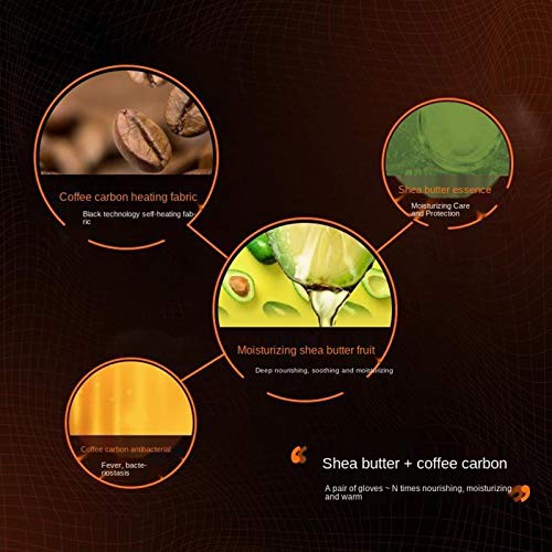 gazechimp Luvas de Lã com Forro Térmico Feminino Feminino Adulto Luvas Quentes de Inverno - Cáqui