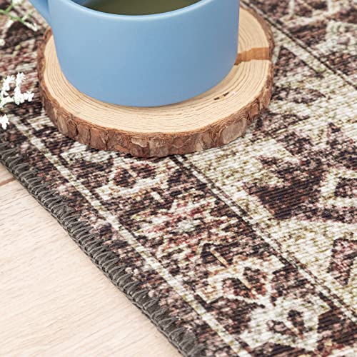 Decomall Baola Kitchen Runner Rug, Traditional Long Carpet For Hallway Walkway Entryway, Earth 2'6''X9' #TOP4