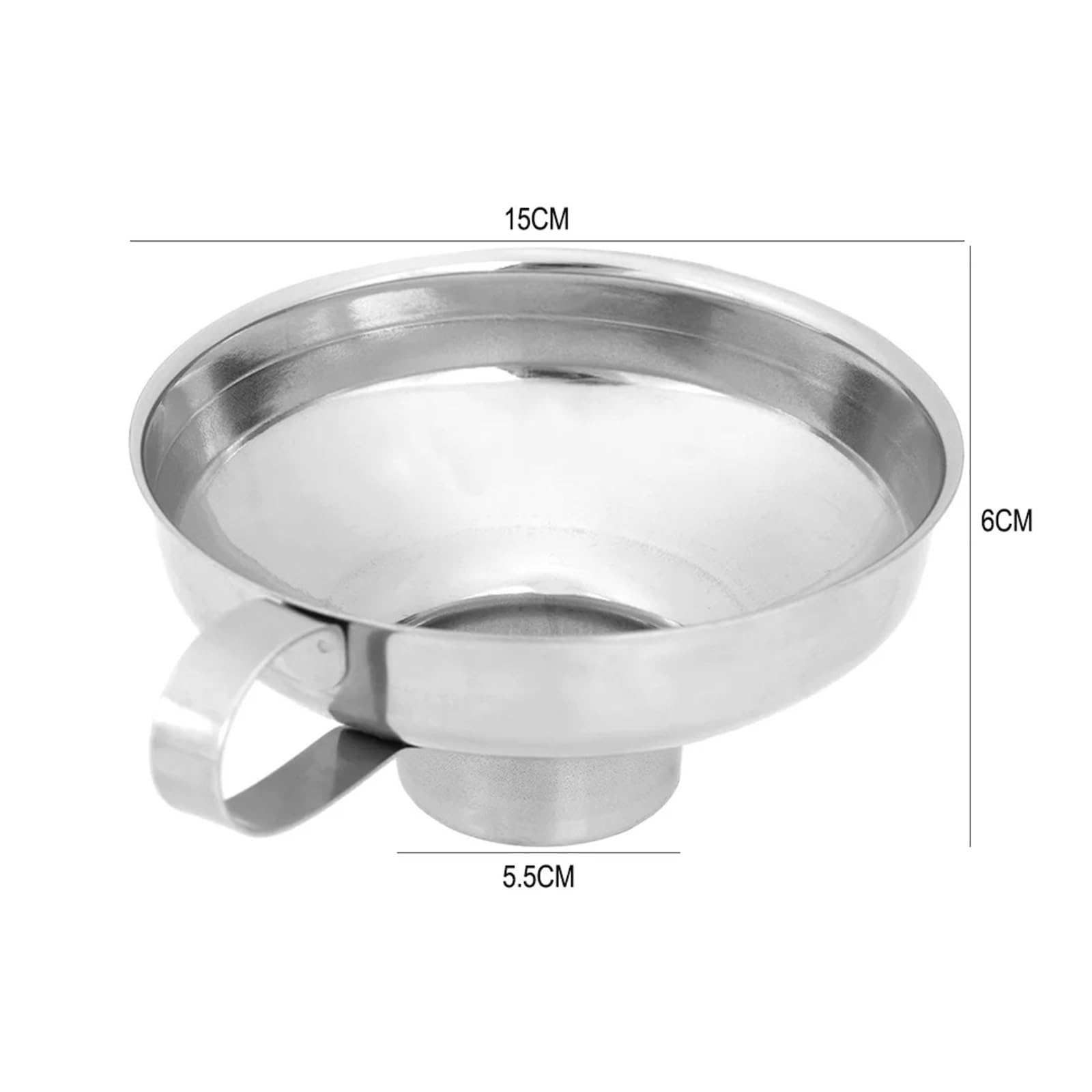 Funnels (hogar y Cocina) Embudo de Boca Ancha de Acero Inoxidable, tolva for enlatado, Embudo de aderezo for Ensalada Gruesa, Lata de Boca Ancha for Aceite, Vino, Herramienta de Cocina
