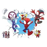 Spiderman Wall Stickers Boys Cartoon Bedroom Background Wall Decoration Self-Adhesive Wall Sticker P