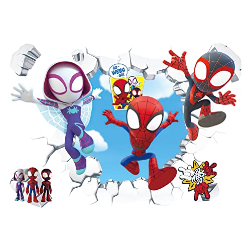 Spiderman Wall Stickers Boys Cartoon Bedroom Background Wall Decoration Self-Adhesive Wall Sticker Pvc Material 3D Cartoon #TOP4