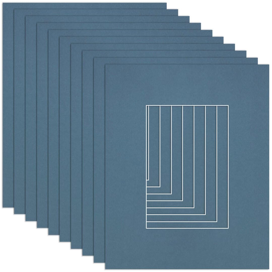 Procut Global 10x8" Pompadour Picture Mounts to Fit 6x4" Aperture - Precision Cut Cardboard Photo Mount - Ideal for Frames, Prints, Artwork & Certificates - Sizes & Colours Available - 10 Pack