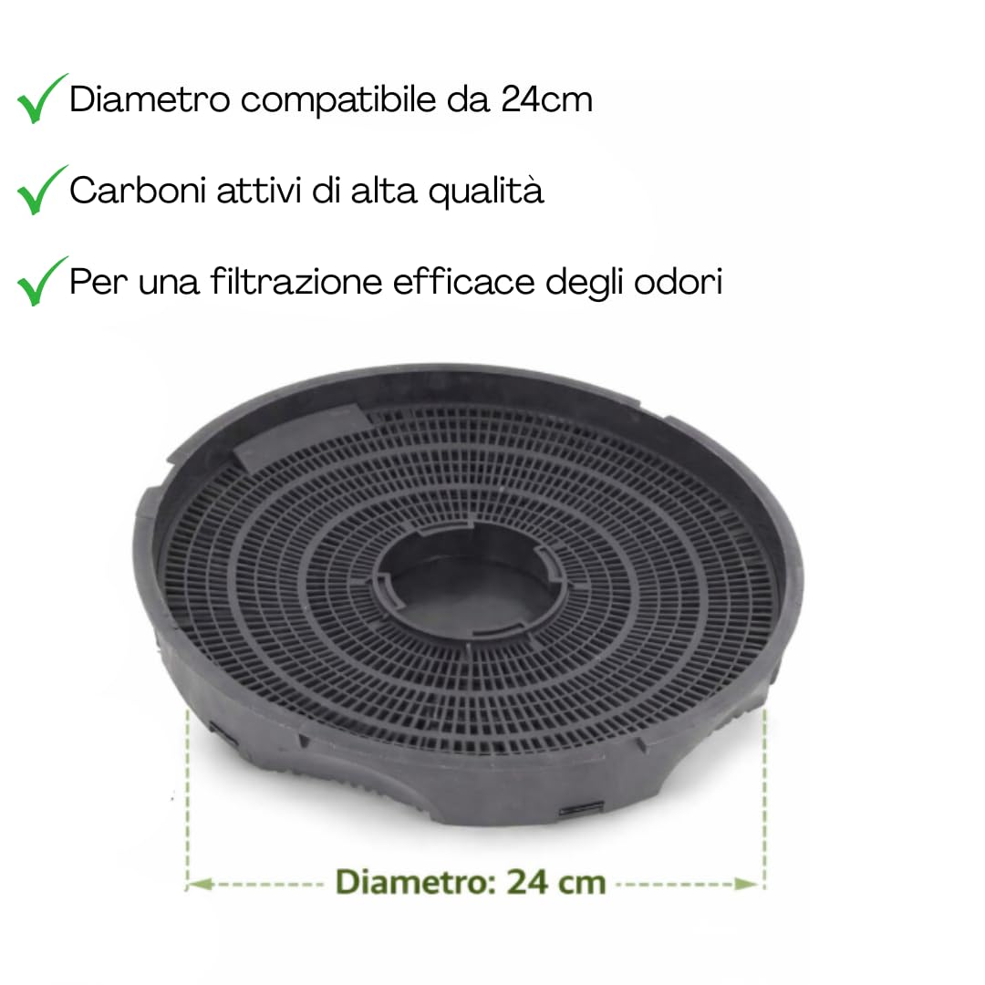 Tipo 150 Antracite Carbone Sfiato Filtro Per elica Cappa Aspirante Glide 60 90 5