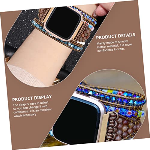 Correa tejida mu帽equeras relojes moda mujer pulsera cuentas bandas trenzadas hechas a mano 5