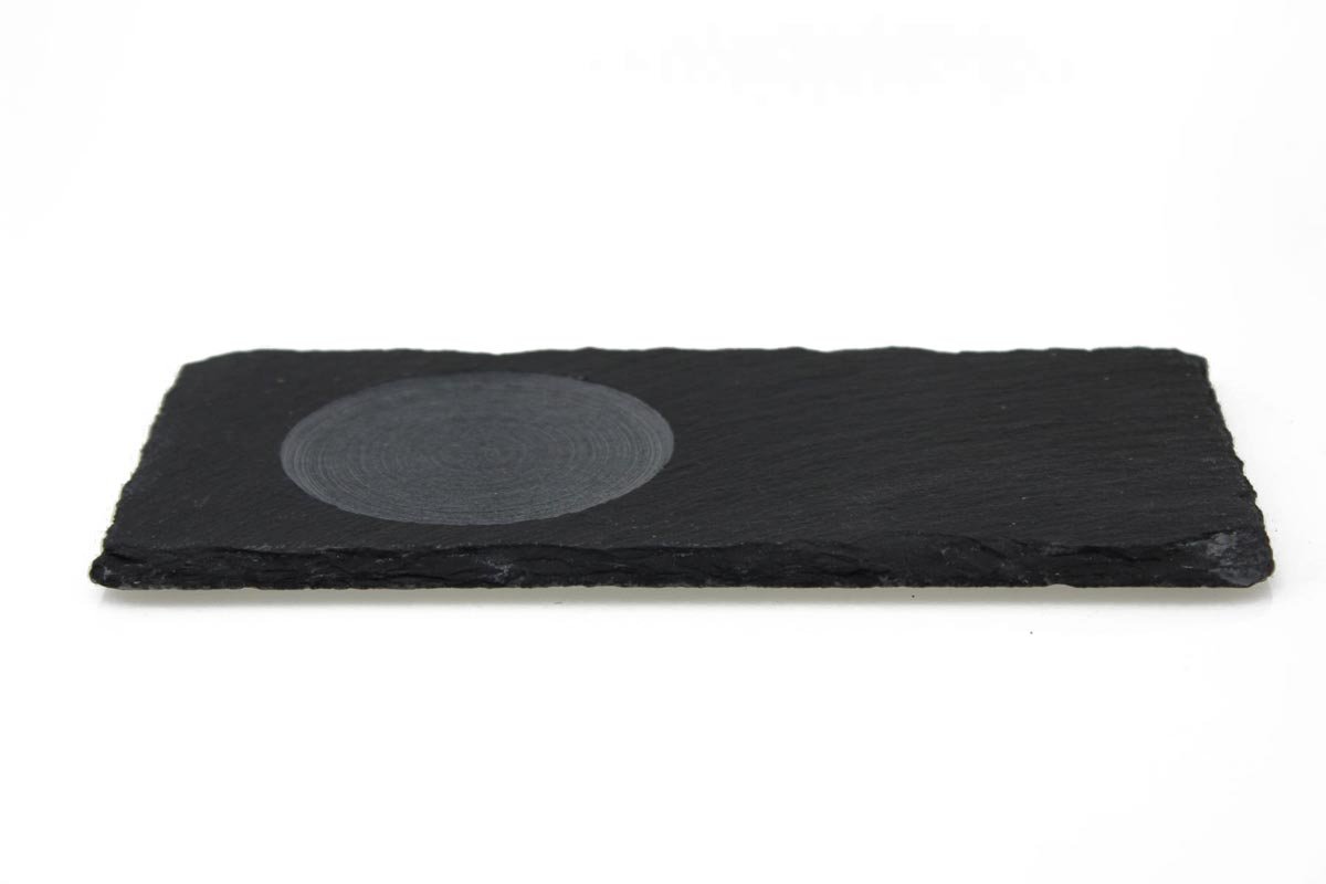 Sendez 6 Untertassen aus Schiefer 20x10cm Unterteller Untersetzer Kaffeeuntertassen