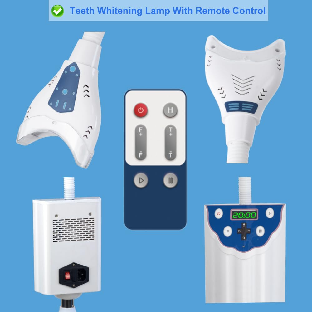 Luce LED per sbiancamento dei denti a 3 colori, sbiancamento dei denti dentali della lampada sbiancante, sbiancante dei denti con telecomando (luce mobile per sbiancamento dei denti)
