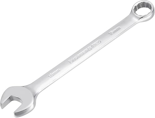 Miniatura 6 de uxcell Llave combinada métrica de extremo abierto, caja de 12 puntos, 0.315 in, acabado cromado, Cr-V