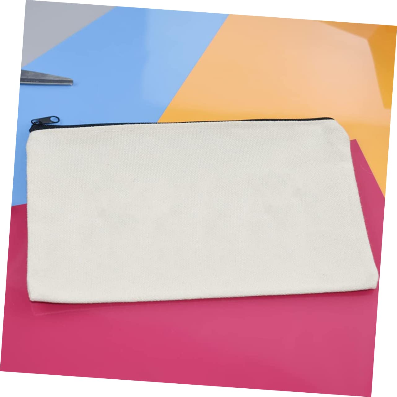 Astuccio Canvas Pencil Bag Bianco 14 Pezzi Cerniera