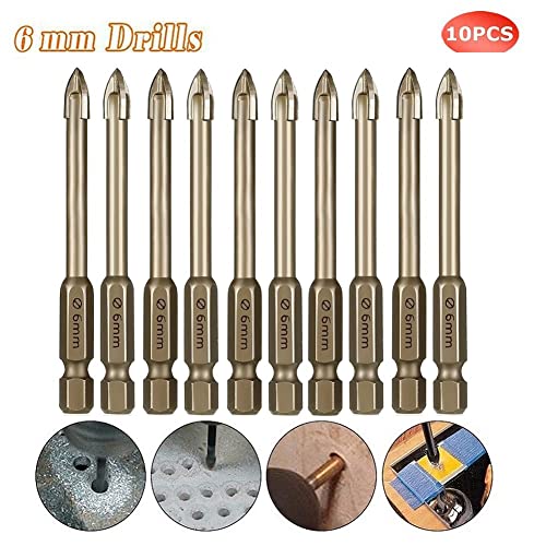 ZYNCUE 10x 6mm tegel porselein boor marmeren keramische glas baksteen Hex schacht speer hoofd - Afbeelding 4