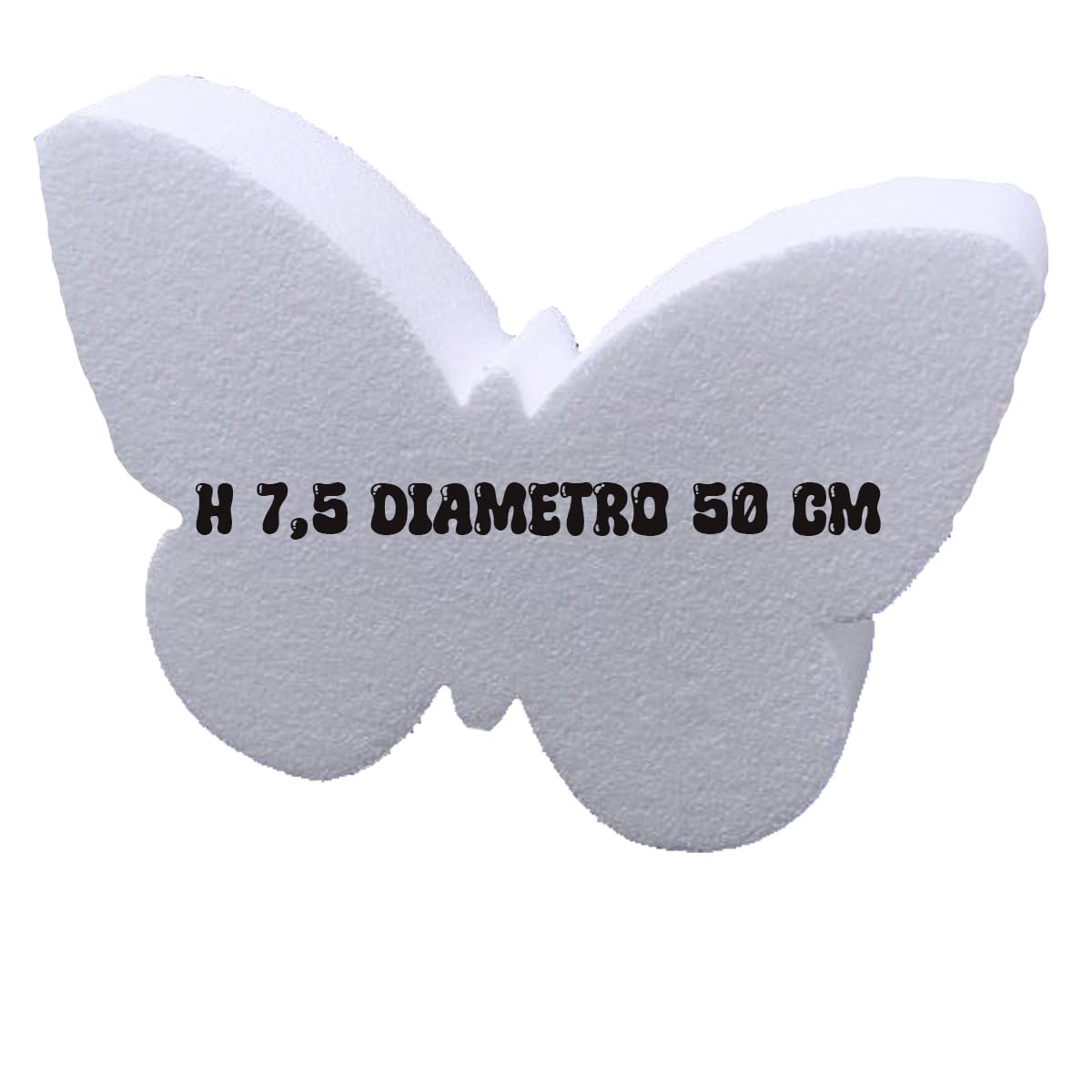 Forme gâteau papillon polystyrène blanc 50x7.5 cm décoration gâteau design