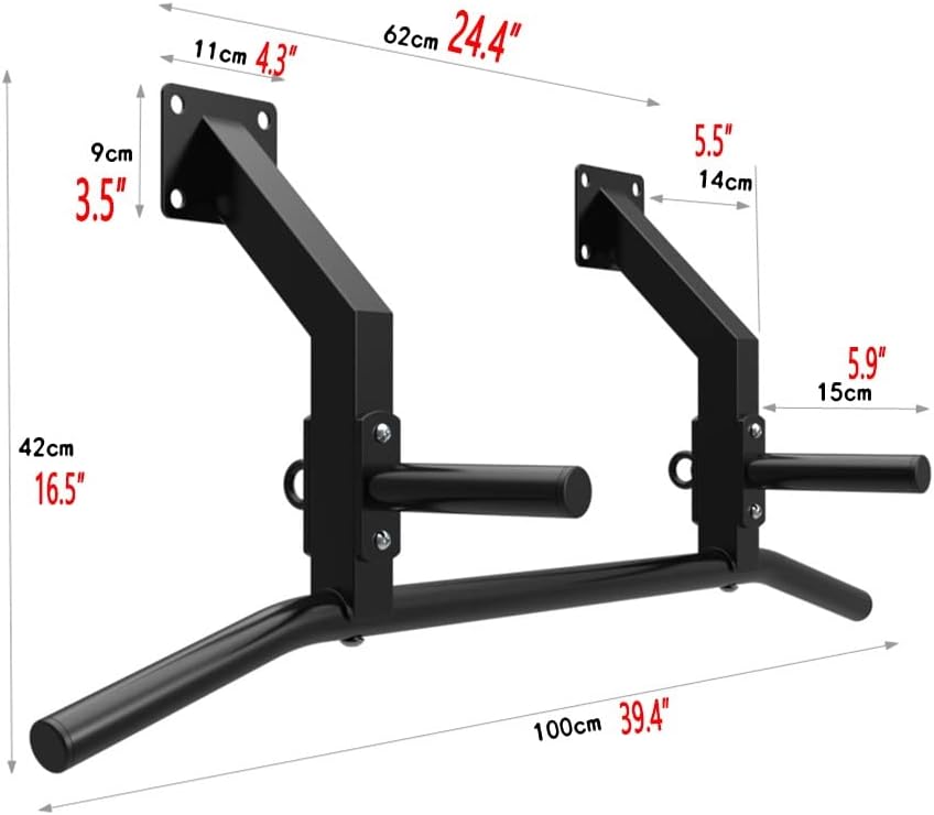 Wall-Mounted Pull Up Bar, Home Gym Upper Body Strength Training Exercise Bar, Supports Up to 661 Lbs (Size : Style 1) ()