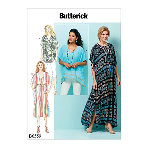 Butterick Patterns 6559 ZZZ- Túnica y caftán para Mujer, 2 Tallas Grandes, Multicolor, 17 x 0,5 x 22 cm