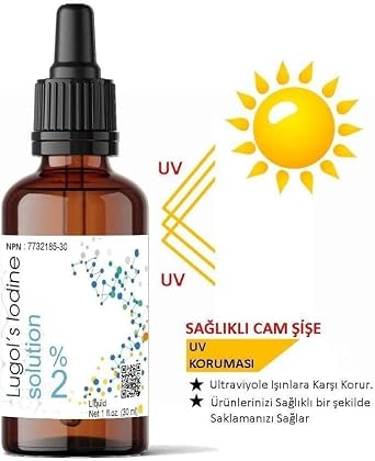 Aromel İyot Damlası Yüzde İkilik 30 ml Lügol Damlalıklı Şişe Lugol Çözeltisi Yüzde İkilik