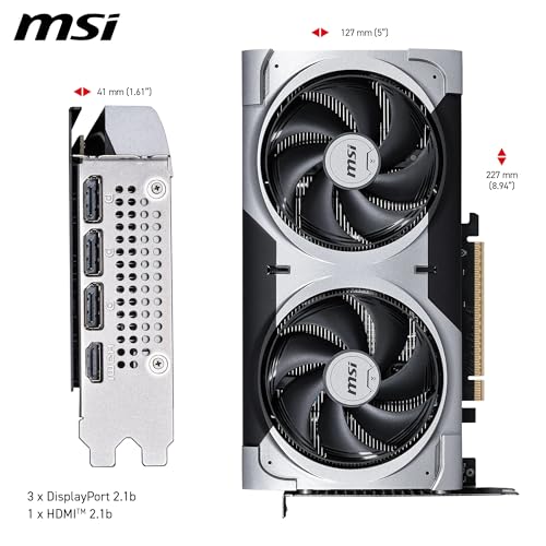 Placa de Vídeo MSI RTX 5060 Ti Ventus 2X OC Plus – 8GB GDDR7, Ray Tracing, DLSS 3, Dual Fan – 912-V536-024
