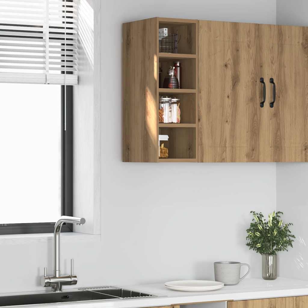 Hängeschrank Riga 20x29,5x60 cm, Küchenschrank in Artisan-Eiche Optik, Wandschrank aus robustem Holzwerkstoff für die Küche, platzsparende Wandmontage zur Küchenorganisation