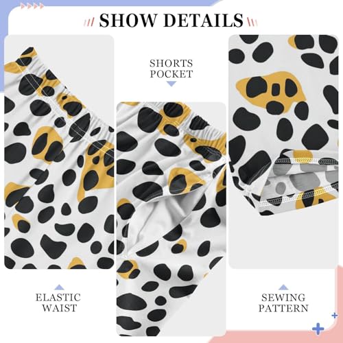 Boys' Pants Leopard Print Cheetah Spots Long Bottoms Jogger Pants Elastic Waist Trousers with Pockets S-XL4