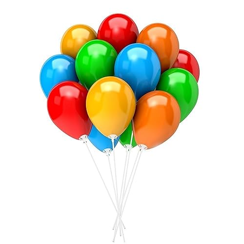 Miniatura 6 de 1 paquete (100 unidades) de plástico blanco para globos de seguridad con tazas para bodas, fiestas, vacaciones, decoración de aniversario (blanco)