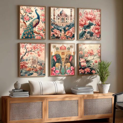 Image of kotart Premium Digital Madhubani Art Paintings with Frame for Home Decor - Pichwai Framed Wall Painting for Living Room Bedroom Office Room Decor - Painting for Wall Decoration - (13x17 inch, D)