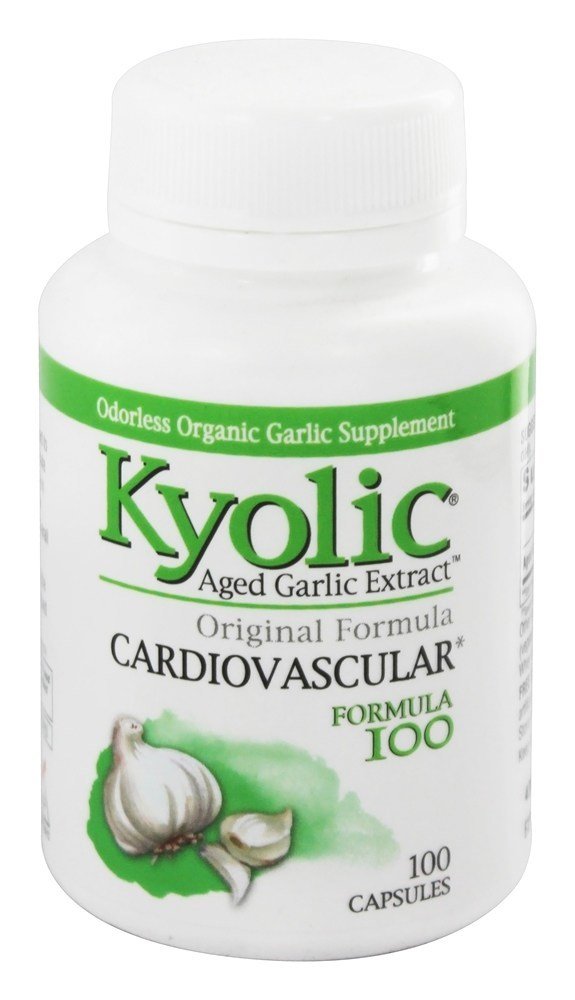 WAKUNAGA Kyolic Aged Garlic Extract, Cardiovascular Formula - 100 Capsules