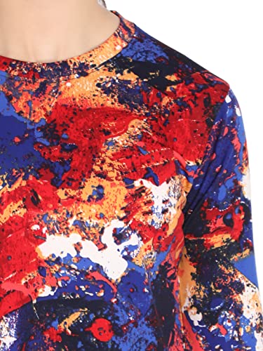 Image of CHKOKKO Women's Polyester Regular Fit Round Neck Full Sleeves Gym Crop Top
