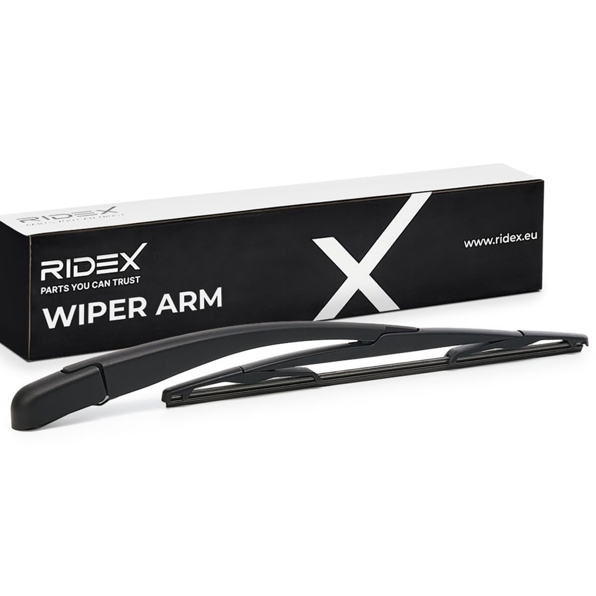 Ramię Wycieraczki RIDEX 301W0099 350mm ze zintegrowanym piórem wycieraczki z pokrywą Kompatybilny z PEUGEOT 307 SW 3H 307 Break 3E, CITROËN C3 I Hatchback FC, FN