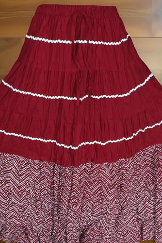 Image of Premium Long Skirt | Stylish Long Crushed Cotton & Unique Prints | Floor Length Skirt for Women | Elastic Waist Premium Maxi Skirt - Comfortable Casual Wear