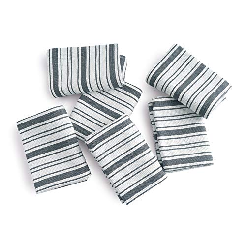 Kitchen-Towels-Set–Pack-of-6-20-x-30-Extra-Large-Premium-Cotton-Dish-Towels-for-Kitchen–Basket-Weave-Towels–Highly-Absorbent–100-Cotton–with-Hanging-Loop–Dark-Grey Kitchen Towels Set–Pack of 6 20 x 30 Extra Large Premium Cotton Dish Towels for Kitchen–Basket Weave Towels–Highly Absorbent–100 Cotton–with Hanging Loop–Dark Grey