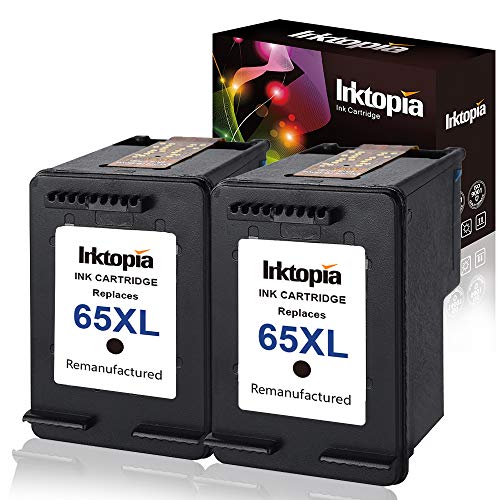 Inktopia Remanufactured Ink Cartridge Replacement for HP 65 XL 65XL High Yield N9K04AN (2 Black) Compatible for HP DeskJet 3755 2655 3758 3720 3721 3730 3732 3752 All-in-one Printer