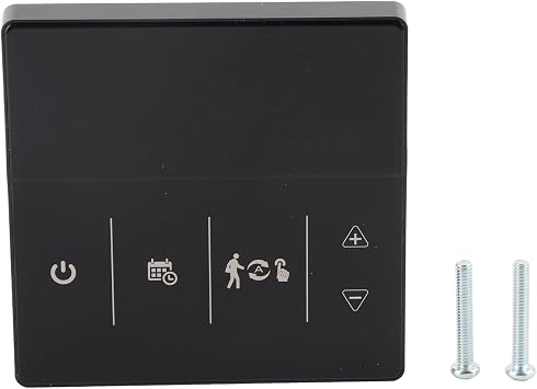 Smart Thermostat for House, Touch Screen, Voice Control, WiFi Temperature Controller, 90-240V, White - App Control, Programmable Settings, Ideal for Home Heating Systems Black