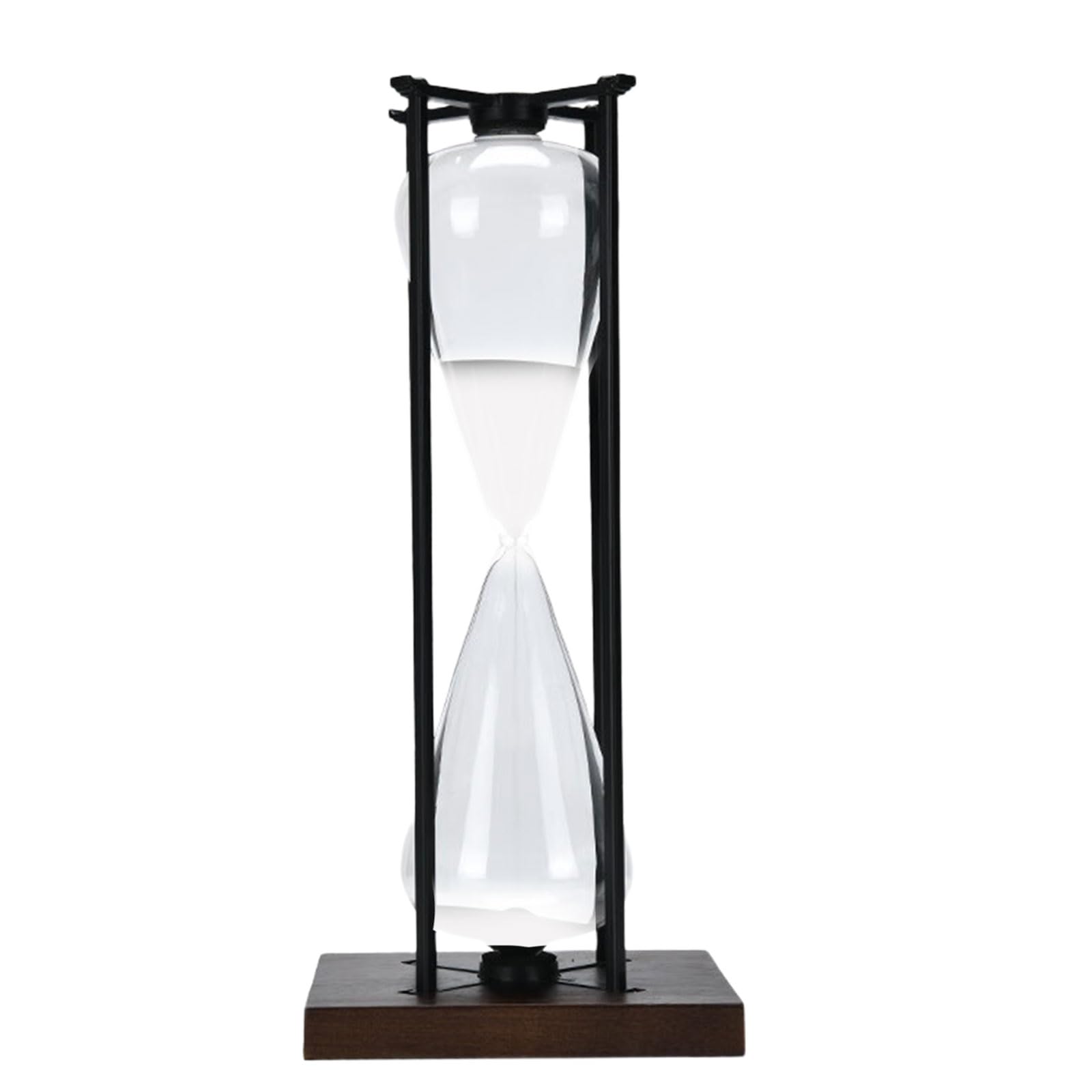 Temporizador de hierro grande eficaz de 30/60 minutos en base de madera para meditaciones y concentración, decoración de hogares