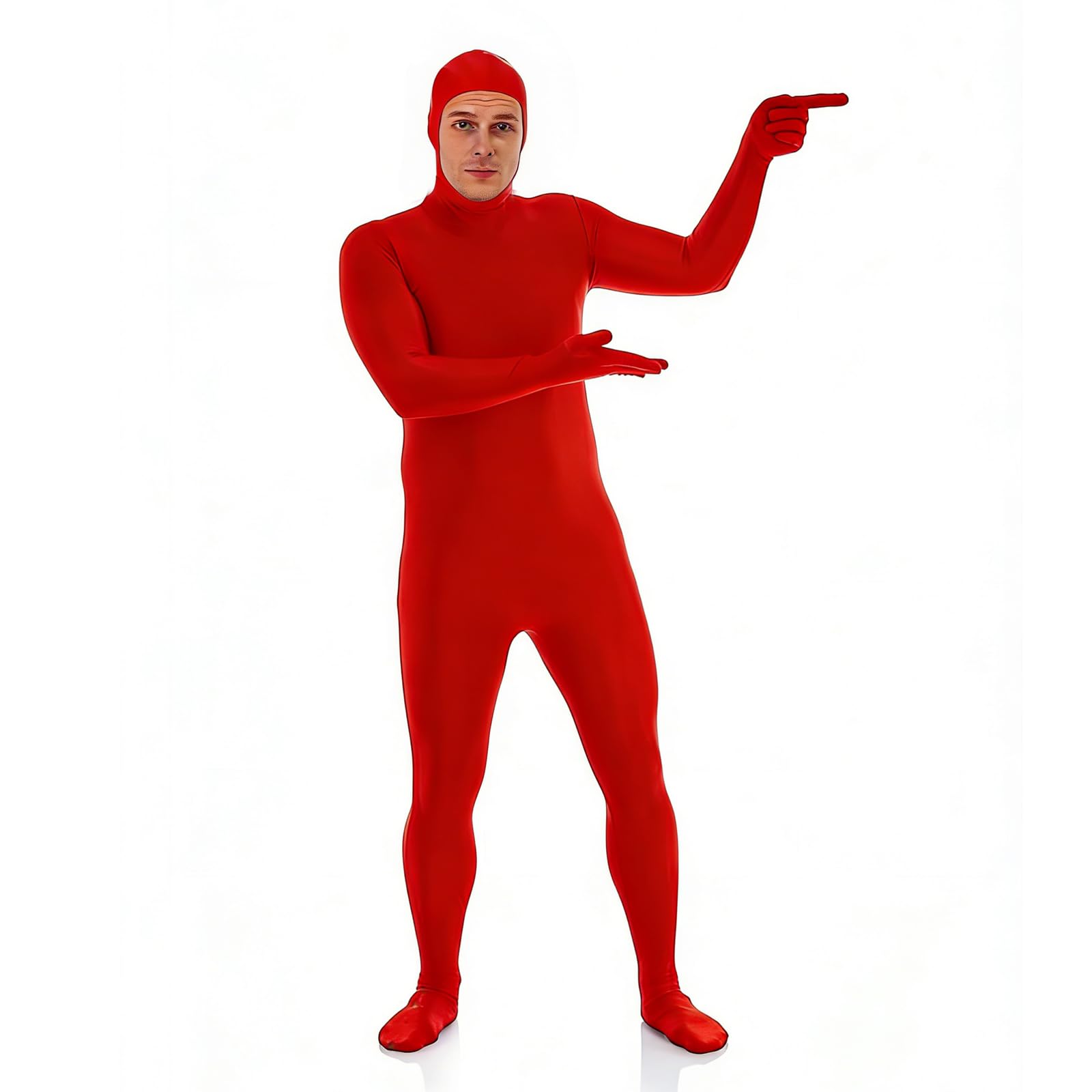 Carnival Costume for Women and Men, Unisex Second Skin Halloween Carnival Cosplay Costume with Open Face