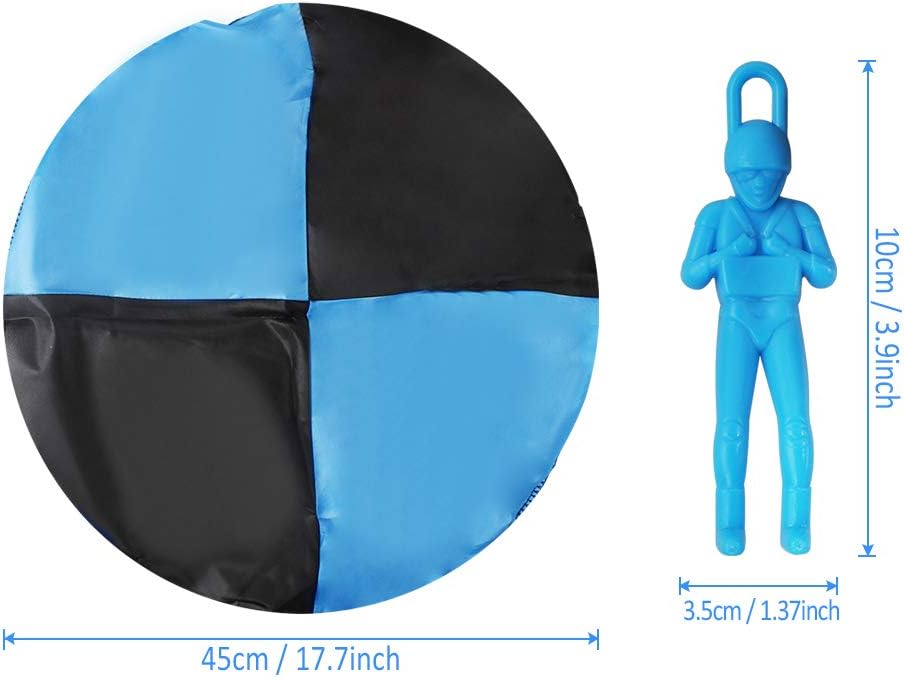 6 Pack Parachute Toy Soldiers Hand Throw Parachute Men Set Tangle Free
