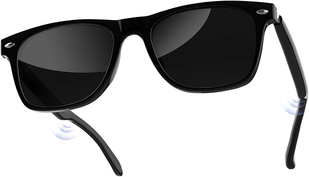 Bluetooth Audio Smart Glasses for Women Men,Polarized Bluetooth Sunglasses with Open Ear Speaker,Voice Control, Hands-Free Calls & Built-in Microphone for iPhone Android Music/Work