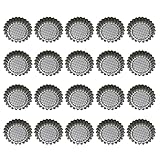 20PCS Stainless Steel Egg Tart Mold Round Shape Fluted Design Cupcake Baking Molds Reusable Metal...