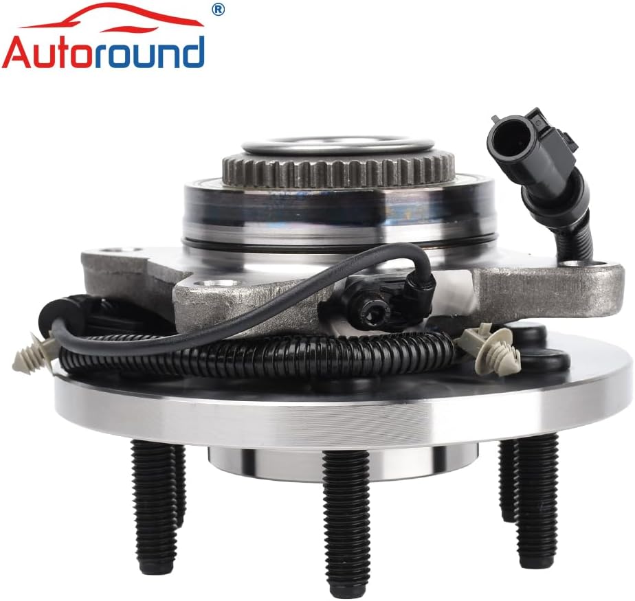 Autoround Pair 4WD Front Wheel Hub and Bearing Assembly 515119 Compatible with Ford F-150 2009 2010 6 Lug w/ABS